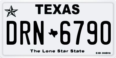 TX license plate DRN6790
