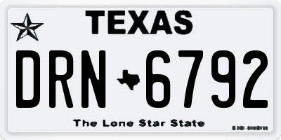 TX license plate DRN6792