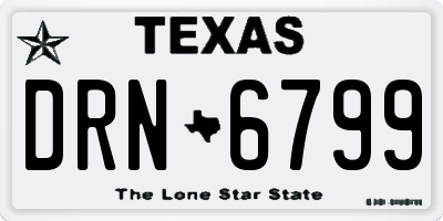 TX license plate DRN6799