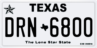 TX license plate DRN6800