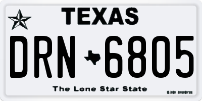 TX license plate DRN6805