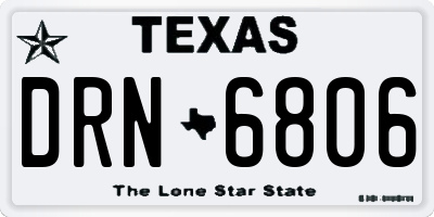 TX license plate DRN6806