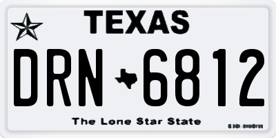 TX license plate DRN6812