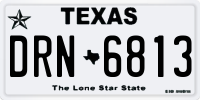 TX license plate DRN6813