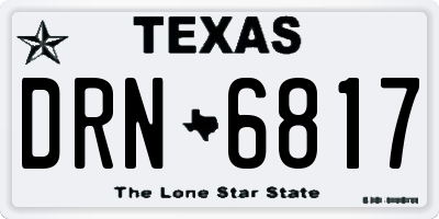 TX license plate DRN6817