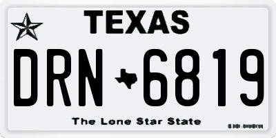 TX license plate DRN6819