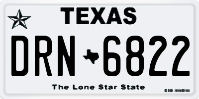 TX license plate DRN6822