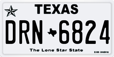 TX license plate DRN6824