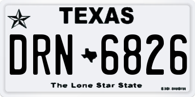 TX license plate DRN6826