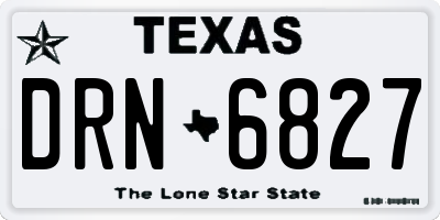 TX license plate DRN6827