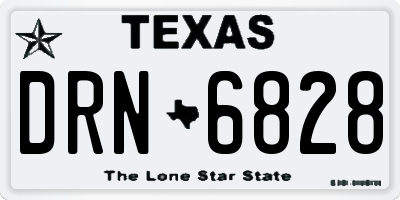 TX license plate DRN6828