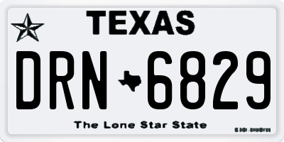 TX license plate DRN6829