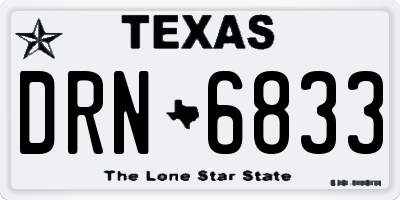 TX license plate DRN6833