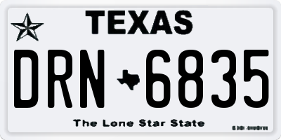 TX license plate DRN6835