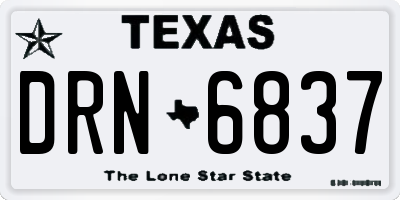 TX license plate DRN6837