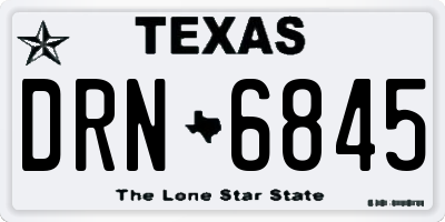 TX license plate DRN6845