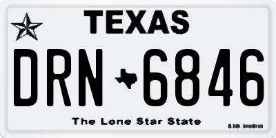 TX license plate DRN6846