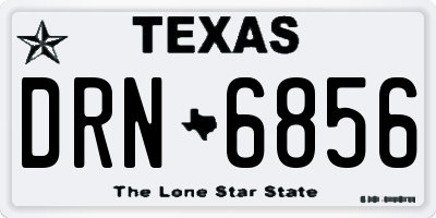 TX license plate DRN6856