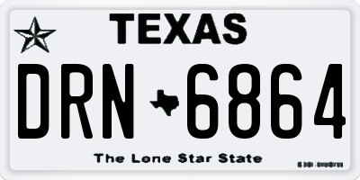 TX license plate DRN6864
