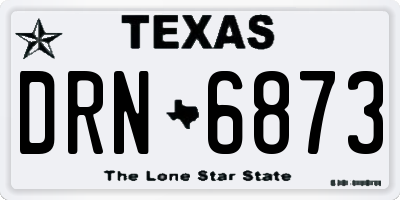TX license plate DRN6873