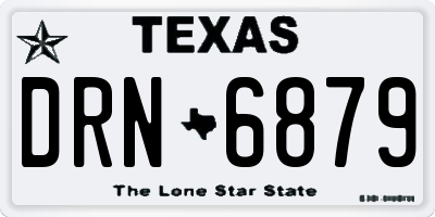 TX license plate DRN6879