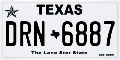 TX license plate DRN6887