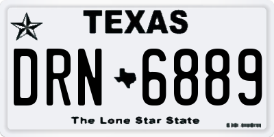 TX license plate DRN6889