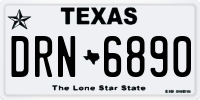 TX license plate DRN6890