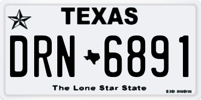 TX license plate DRN6891
