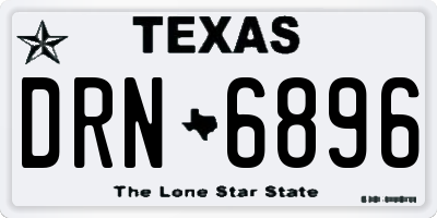 TX license plate DRN6896