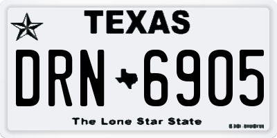 TX license plate DRN6905