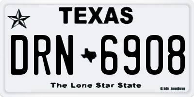 TX license plate DRN6908