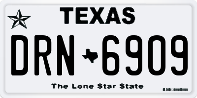 TX license plate DRN6909