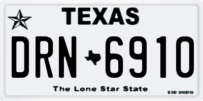 TX license plate DRN6910
