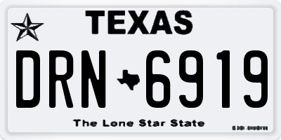 TX license plate DRN6919