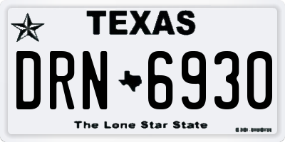 TX license plate DRN6930