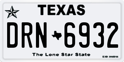 TX license plate DRN6932