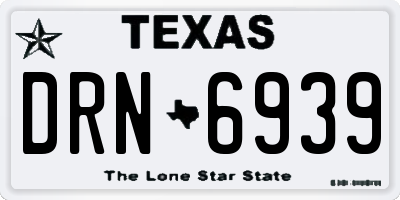 TX license plate DRN6939