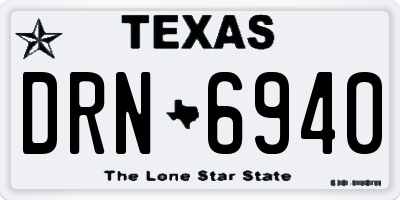 TX license plate DRN6940