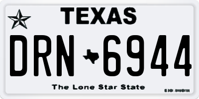 TX license plate DRN6944