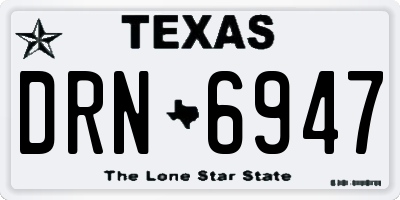 TX license plate DRN6947