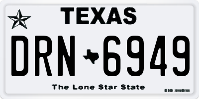 TX license plate DRN6949