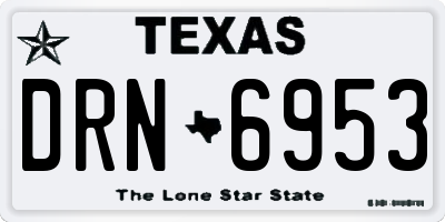 TX license plate DRN6953