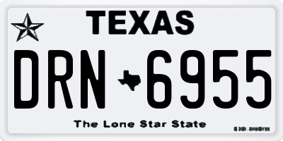 TX license plate DRN6955