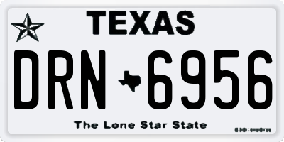 TX license plate DRN6956