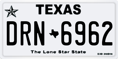 TX license plate DRN6962