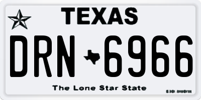 TX license plate DRN6966