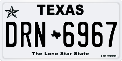 TX license plate DRN6967