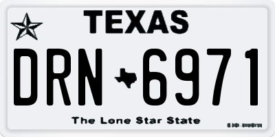 TX license plate DRN6971