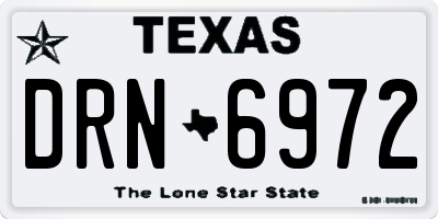 TX license plate DRN6972